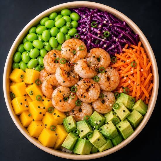 NOKA Poké crevettes tropical